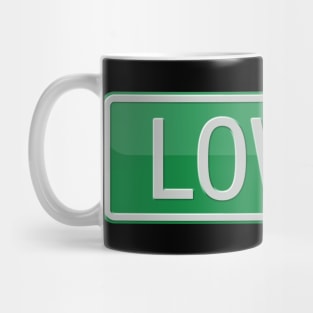 Low Road Street Sign Mug